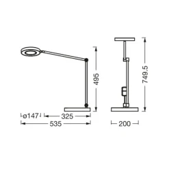 LEDVANCE SUN@Home Panan Desk Disc, bord, hvit