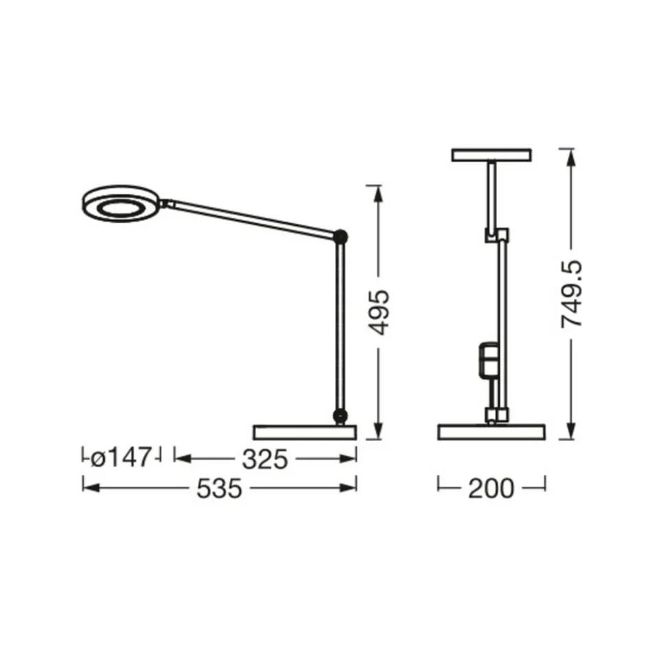 LEDVANCE SUN@Home Panan Desk Disc, bord, hvit