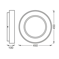 LEDVANCE SUN@Home Sirkulær LED-taklampe hvit