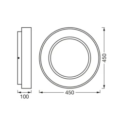 LEDVANCE SUN@Home Sirkulær LED-taklampe i sølv