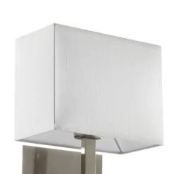 LED-vegglampe 6519 med LED-leselampe, satengsølv