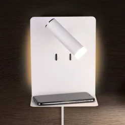 LED-vegglampe Element, matt hvit