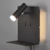 LED-vegglampe Element med hylle svart matt