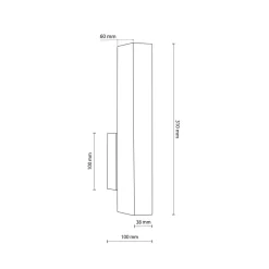 LED-vegglampe i tre Teo, furu, 31 cm, 3000 K