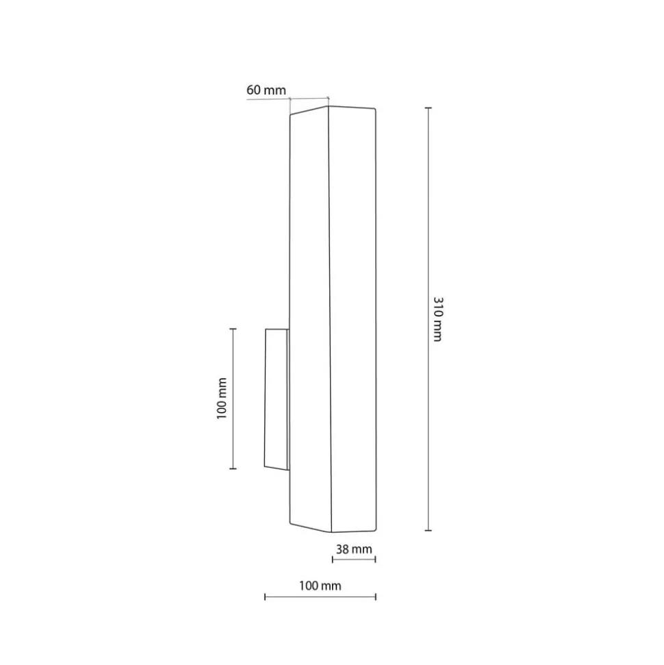 LED-vegglampe i tre Teo, furu, 31 cm, 3000 K