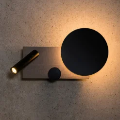 LED-vegglampe Klee, grå, høyre variant