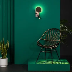 LED-vegglampe Klee, grå, venstre variant