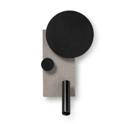 LED-vegglampe Klee, grå, venstre variant