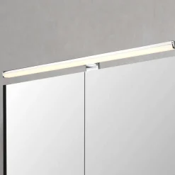 LED-vegglampe Lino, krom/hvit