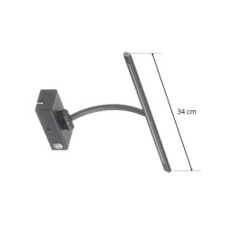 LED-vegglampe Matisse, bredde 34 cm, svart