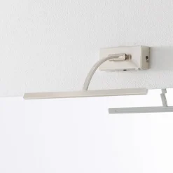 LED-vegglampe Matisse, bredde 34 cm, sølv