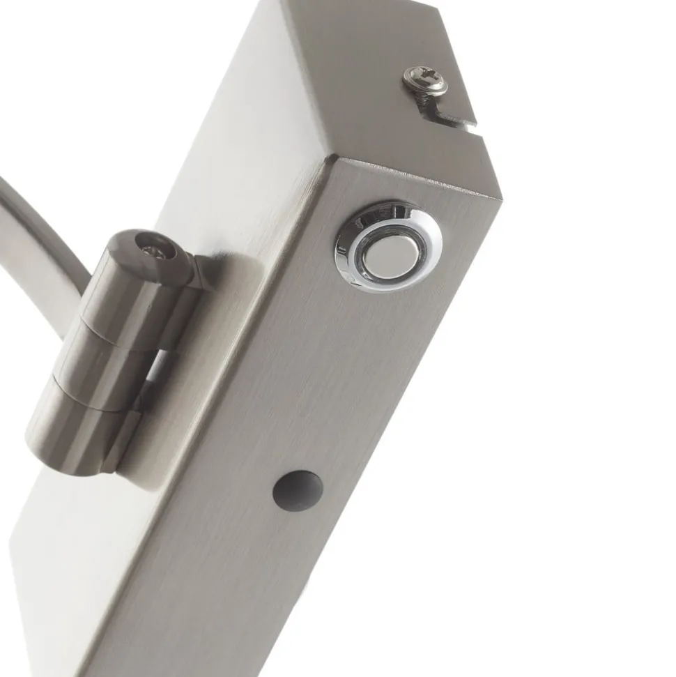 LED-vegglampe Matisse, bredde 34 cm, sølv