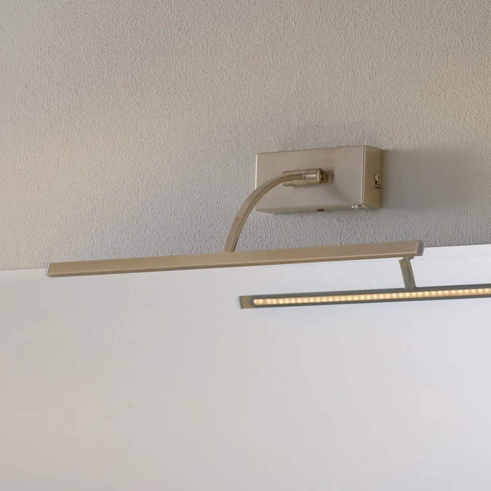 LED-vegglampe Matisse, bredde 45 cm, sølv