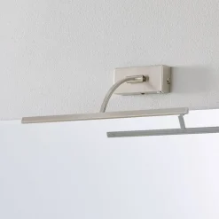 LED-vegglampe Matisse, bredde 45 cm, sølv