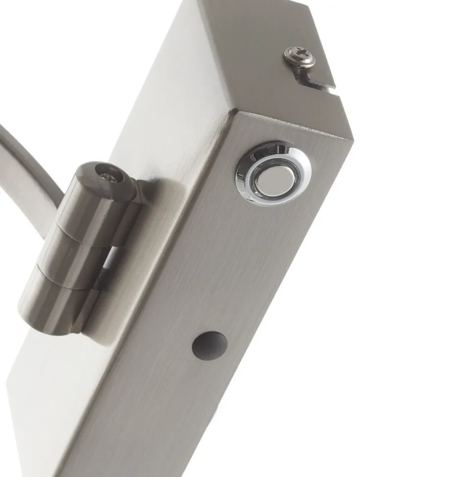 LED-vegglampe Matisse, bredde 45 cm, sølv