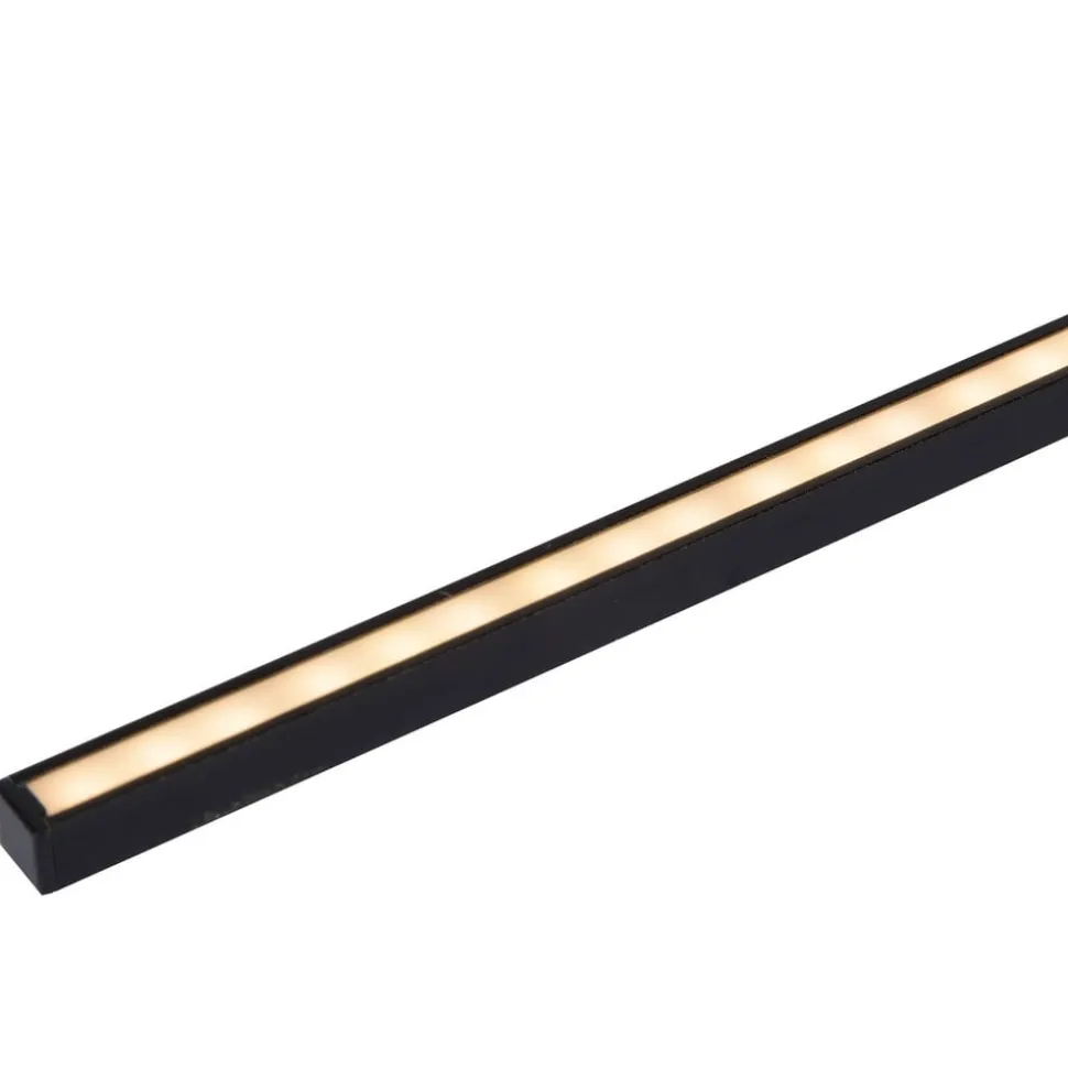 LED-vegglampe Mizar, 90 cm, svart, IP44