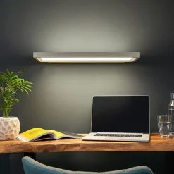 LED-vegglampe til kontor Rick, grå, universalhvit