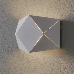 LED-vegglampe Zandor i hvit, bredde 18 cm