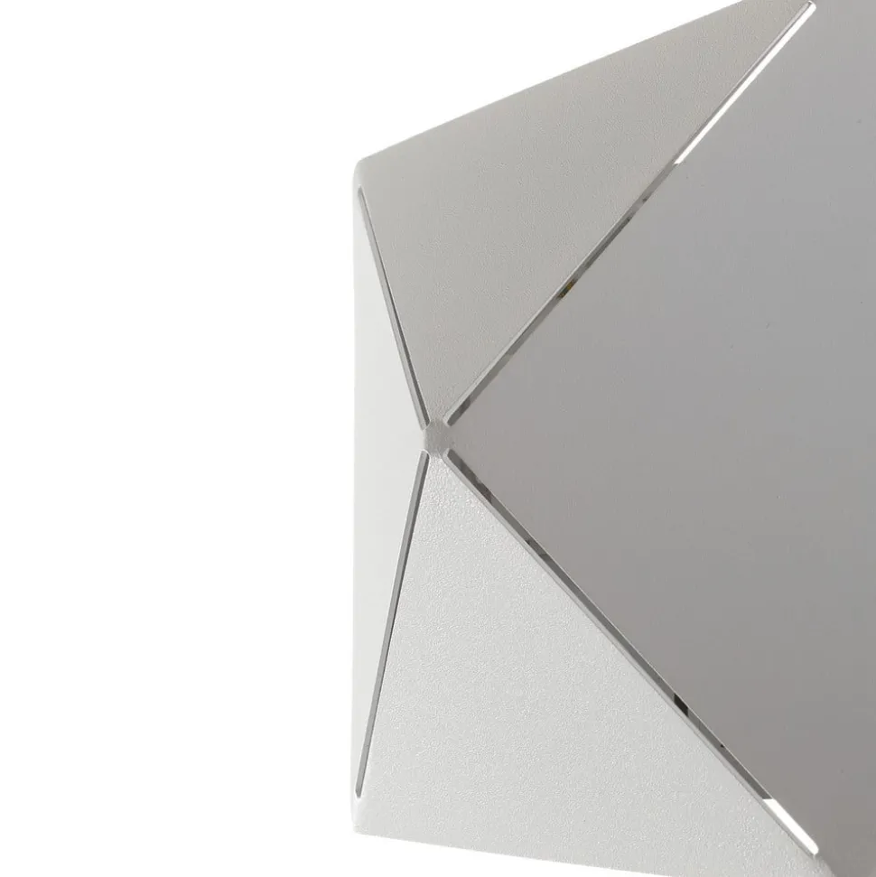 LED-vegglampe Zandor i hvit, bredde 18 cm