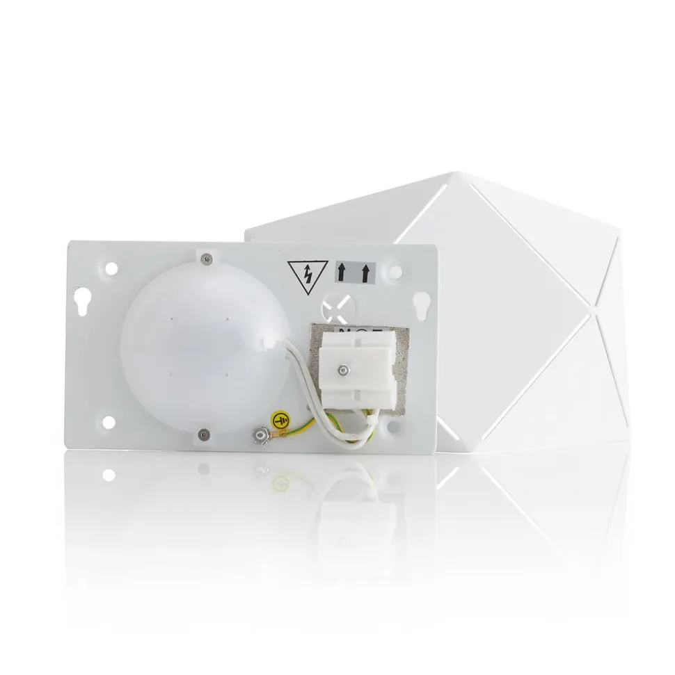 LED-vegglampe Zandor i hvit, bredde 18 cm