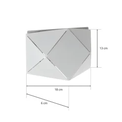 LED-vegglampe Zandor i hvit, bredde 18 cm