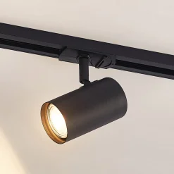 Lindby 1 lyskilde skinnesystem Linaro, GU10, 3 lyskilder, svart