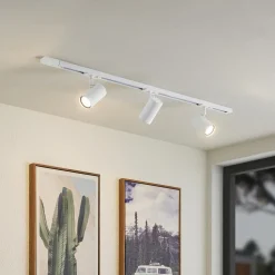 Lindby 1 lyskilde skinnesystem Linaro, GU10, 3 lyskilder, hvit