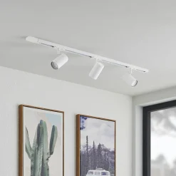 Lindby 1 lyskilde skinnesystem Linaro, GU10, 3 lyskilder, hvit