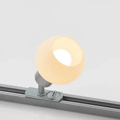 Lindby 1 lyskilde skinnesystem Linaro, E14, sølv, 4 lyskilder.