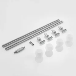 Lindby 1 lyskilde skinnesystem Linaro, E14, sølv, 4 lyskilder.