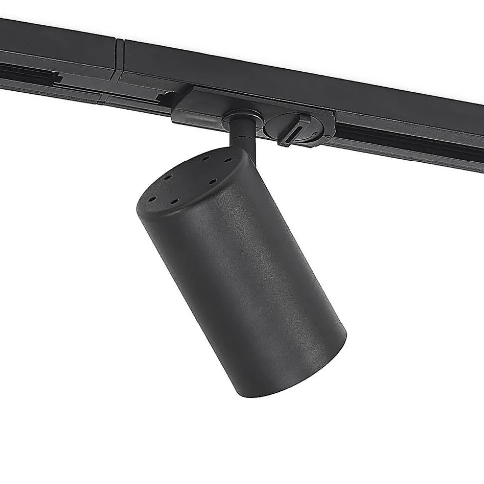 Lindby 1 lyskilde skinnesystem Linaro, GU10, 5 lyskilder, svart