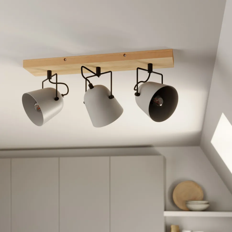 Lindby Adalin taklampe, 3 lyskilder, grå