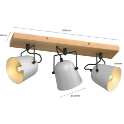 Lindby Adalin taklampe, 3 lyskilder, grå