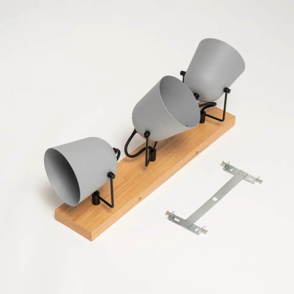 Lindby Adalin taklampe, 3 lyskilder, grå