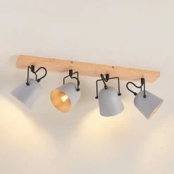 Lindby Adalin taklampe, 4 lyskilder, grå