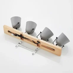 Lindby Adalin taklampe, 4 lyskilder, grå