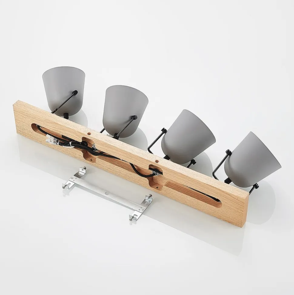 Lindby Adalin taklampe, 4 lyskilder, grå