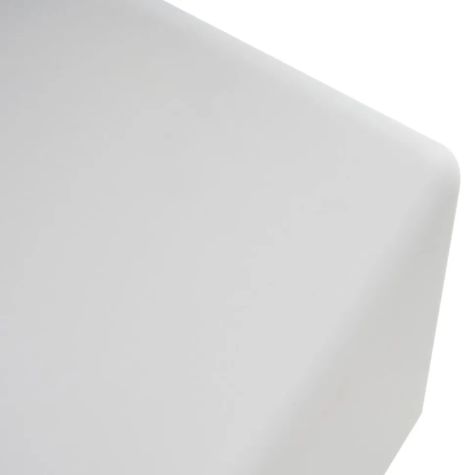 Lindby Akku-LED-utelampe Cubara, RGB, kube, plast