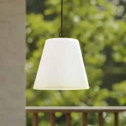 Lindby Alaida utend. hengelampe, kort kjegle, hvit