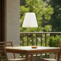 Lindby Alaida utend. hengelampe, kort kjegle, hvit