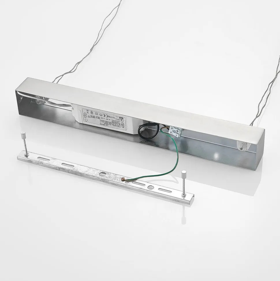 Lindby Alimara LED-hengelampe i tre, tre, lengde 138 cm