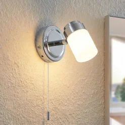 Lindby Alimari vegglampe, krom