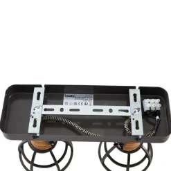 Lindby Arinthea takspotlight, 2-lys, svart, stål, E14