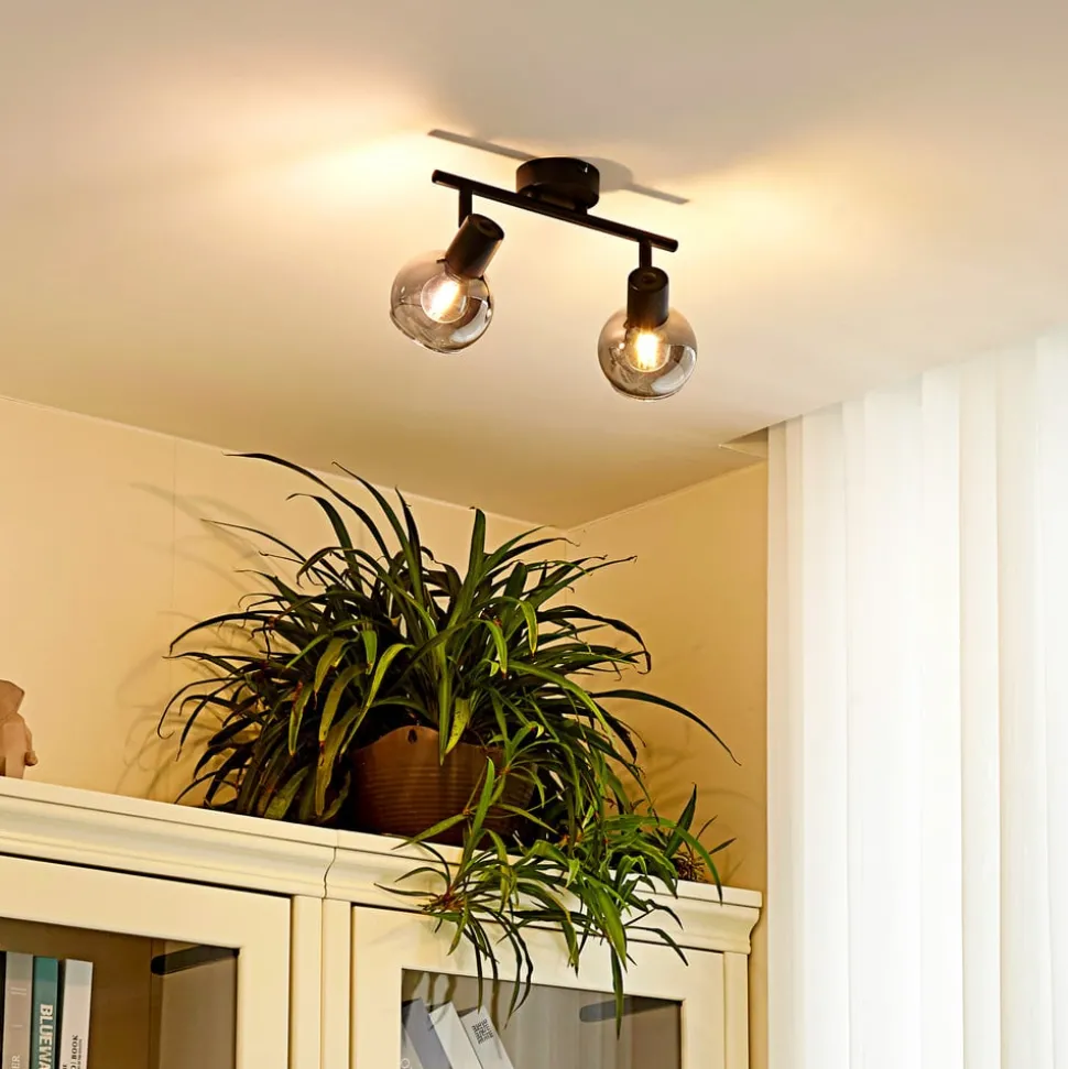 Lindby Arna taklampe, svart, 2 lyskilder