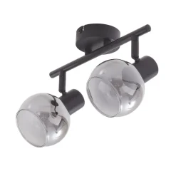 Lindby Arna taklampe, svart, 2 lyskilder