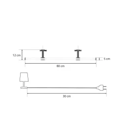 Lindby Arwyn LED-speillampe, svart