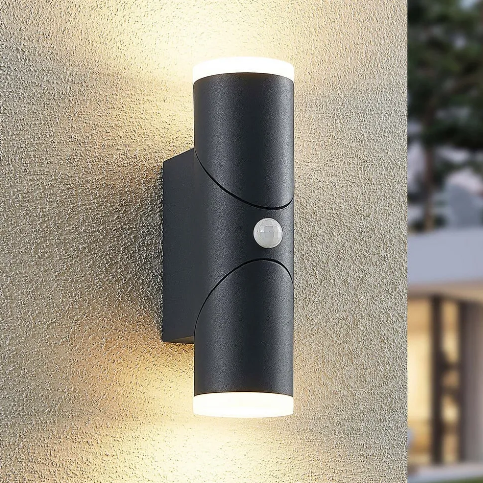 Lindby Aspyn LED-vegglampe, 2 lysk, sensor