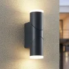 Lindby Aspyn utendørs LED-vegglampe, 2 lyskilder
