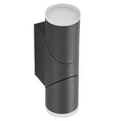 Lindby Aspyn utendørs LED-vegglampe, 2 lyskilder