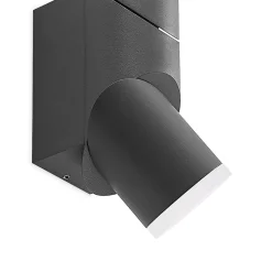 Lindby Aspyn utendørs LED-vegglampe, 2 lyskilder